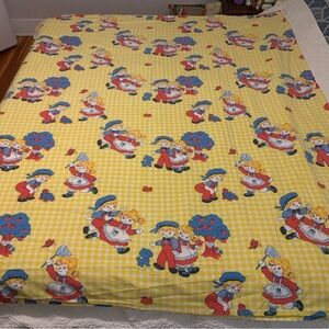 Rare Excellent Condition Vintage Raggedy Ann & Andy Floral Sheet - TWIN